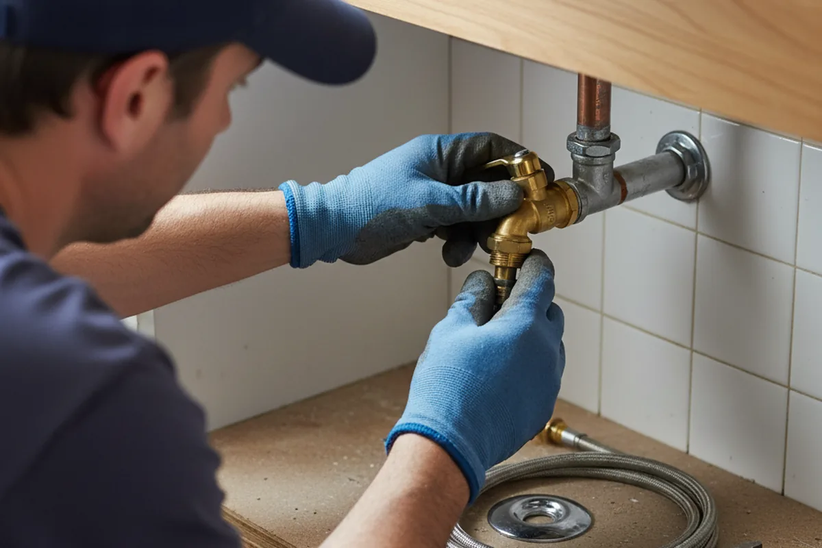 Shutoff valve and fitting work during Faucet and Fixture Repair in West Hatfield